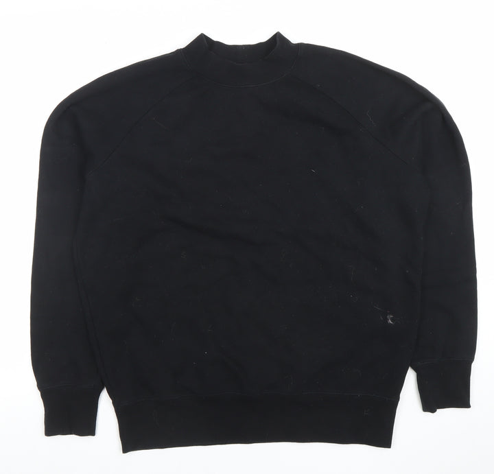 Topman Men's Black XS Pullover Cotton Blend Sweatshirt