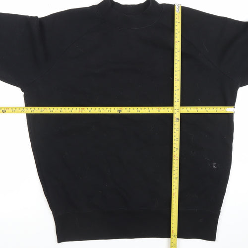 Topman Men's Black XS Pullover Cotton Blend Sweatshirt