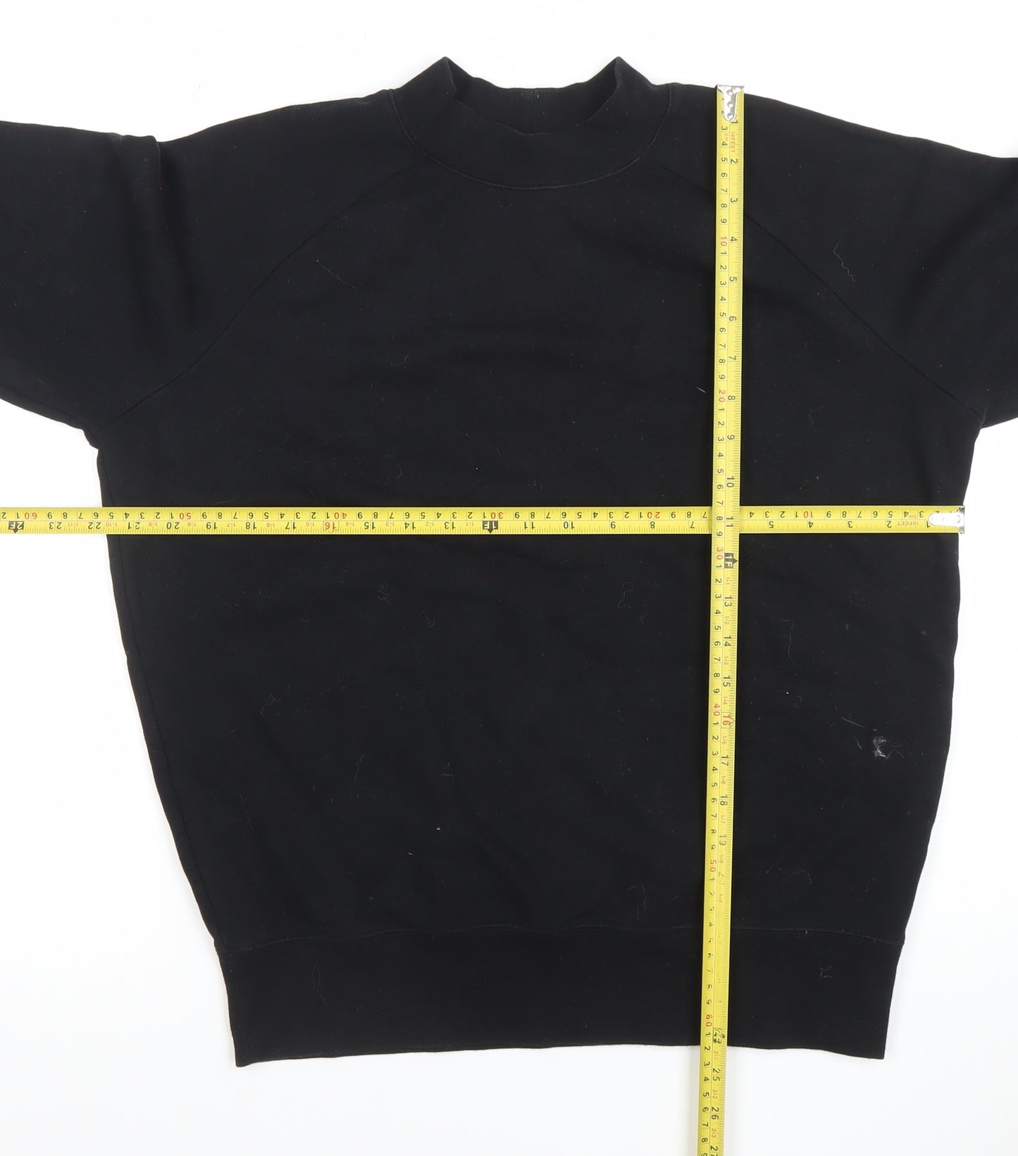 Topman Men's Black XS Pullover Cotton Blend Sweatshirt
