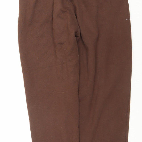 Bershka Women Brown Jogger Sweatpants S Cotton Blend Fleece