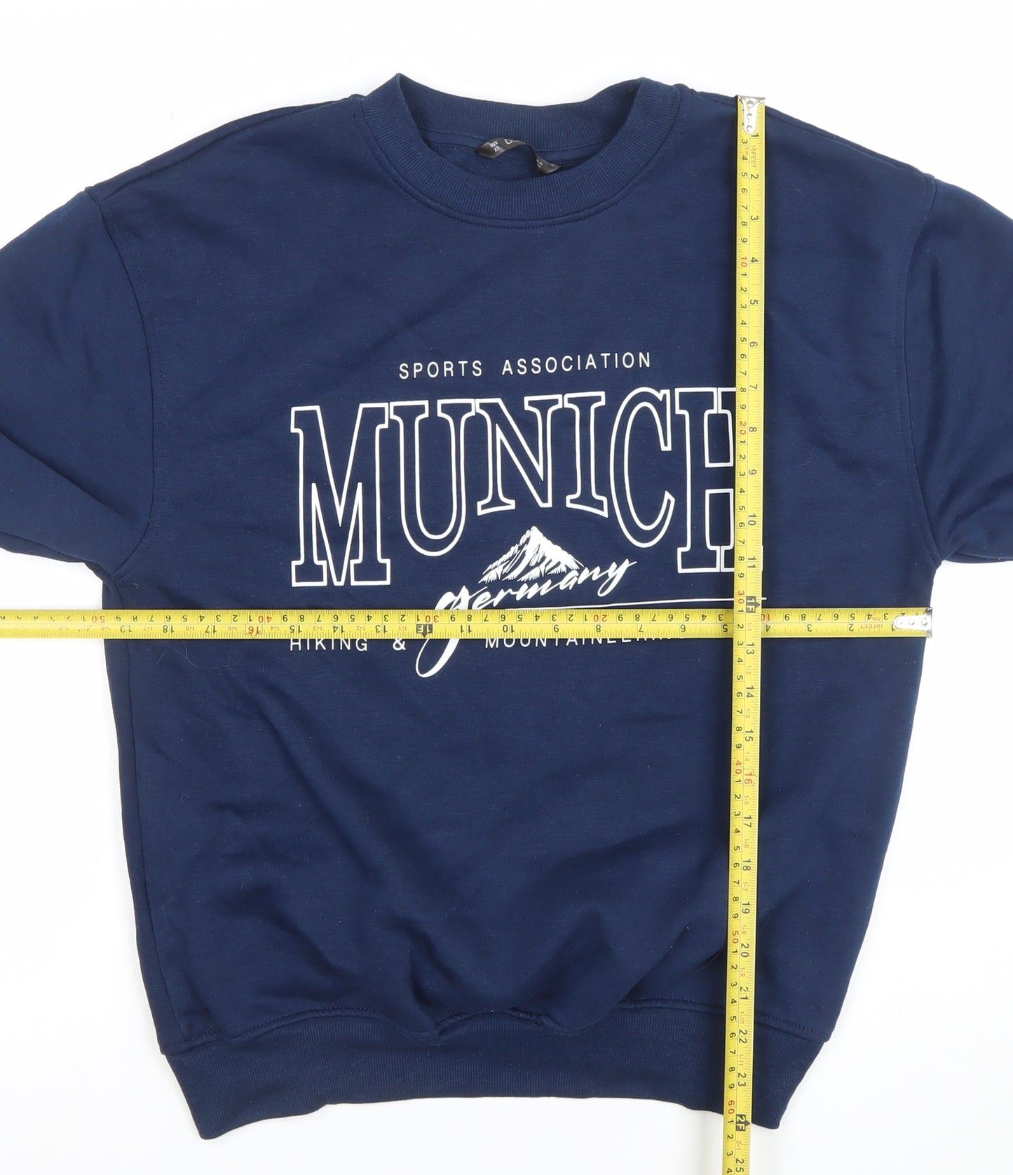 Dunnes Women Navy Munich Graphic Crew Neck Sweatshirt XS