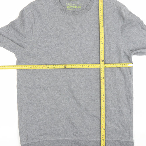 Marks and Spencer Men's Grey Medium Crew Neck Sweatshirt