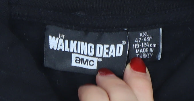 The Walking Dead AMC Men's Black Pullover Hoodie 2XL Fleece Graphic Print