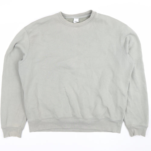 Zara Womens Grey Size 14 Crew Neck Long Sleeve Pullover Sweatshirt