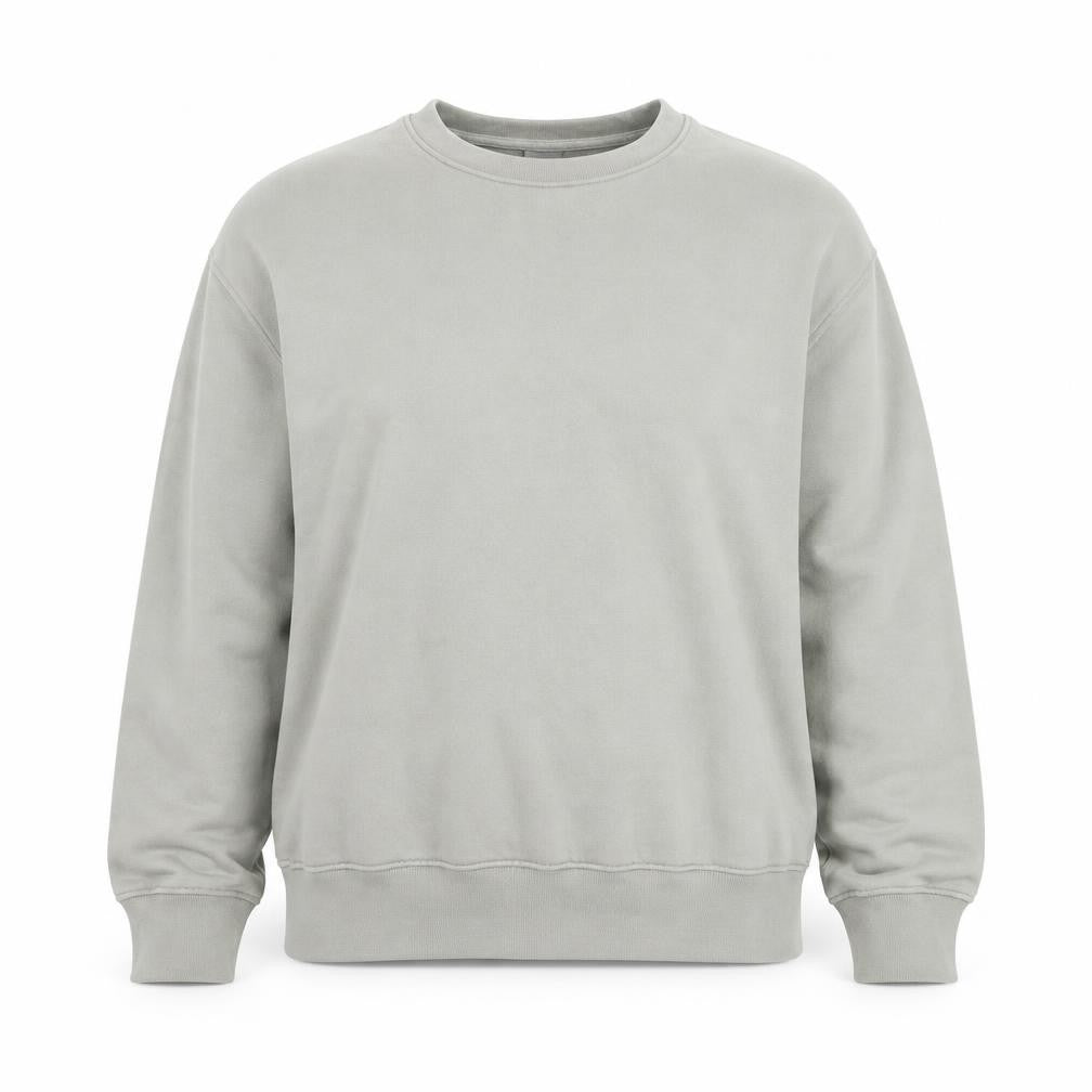Front view of Zara women’s grey, size UK 14, crew neck long sleeve pullover sweatshirt