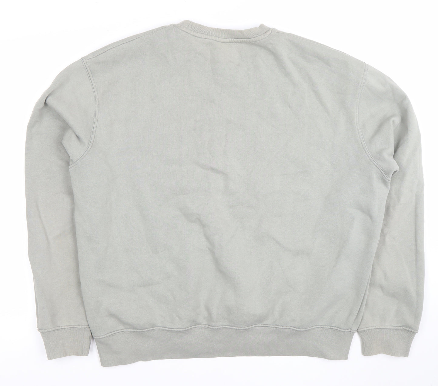 Zara Womens Grey Size 14 Crew Neck Long Sleeve Pullover Sweatshirt