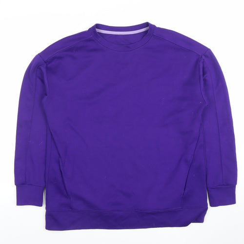 Dunnes Stores Women Purple M Sweatshirt Crew Neck Long Sleeve Casual