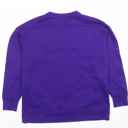 Dunnes Stores Women Purple M Sweatshirt Crew Neck Long Sleeve Casual