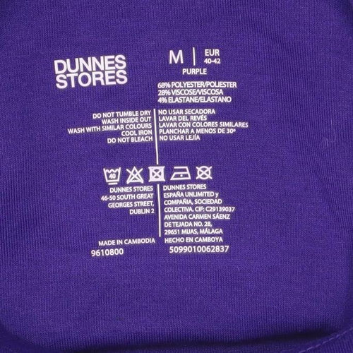 Dunnes Stores Women Purple M Sweatshirt Crew Neck Long Sleeve Casual