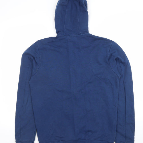 Adidas Men's Blue Full Zip Hoodie Size M Sports Cotton Blend