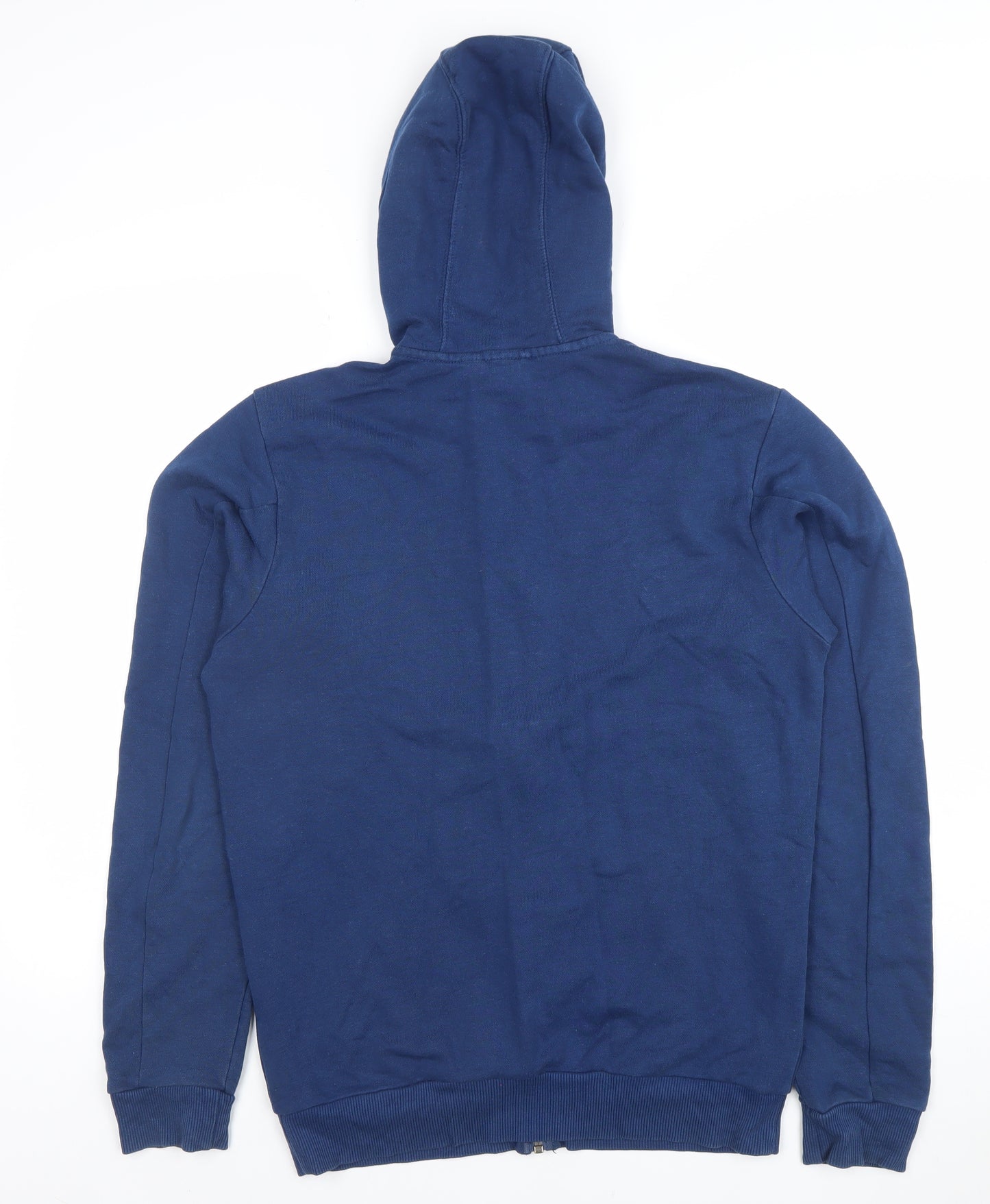 Adidas Men's Blue Full Zip Hoodie Size M Sports Cotton Blend
