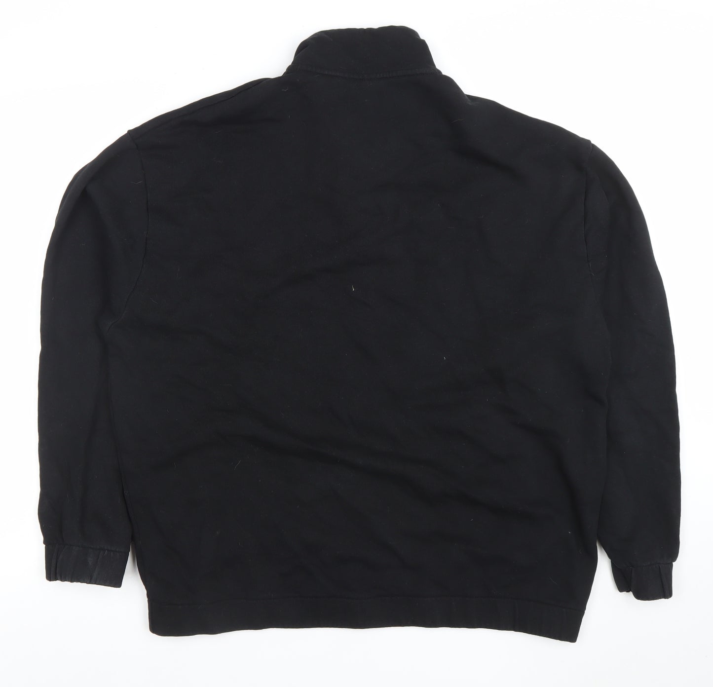 ASOS DESIGN Men’s Black Fleece 1/4 Zip Pullover Sweatshirt Size L