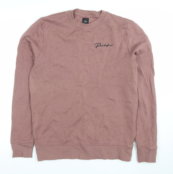River Island Men's Brown Sweatshirt S Crew Neck Pullover