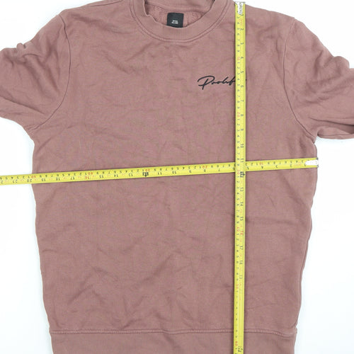 River Island Men's Brown Sweatshirt S Crew Neck Pullover