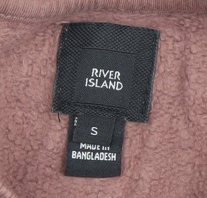 River Island Men's Brown Sweatshirt S Crew Neck Pullover