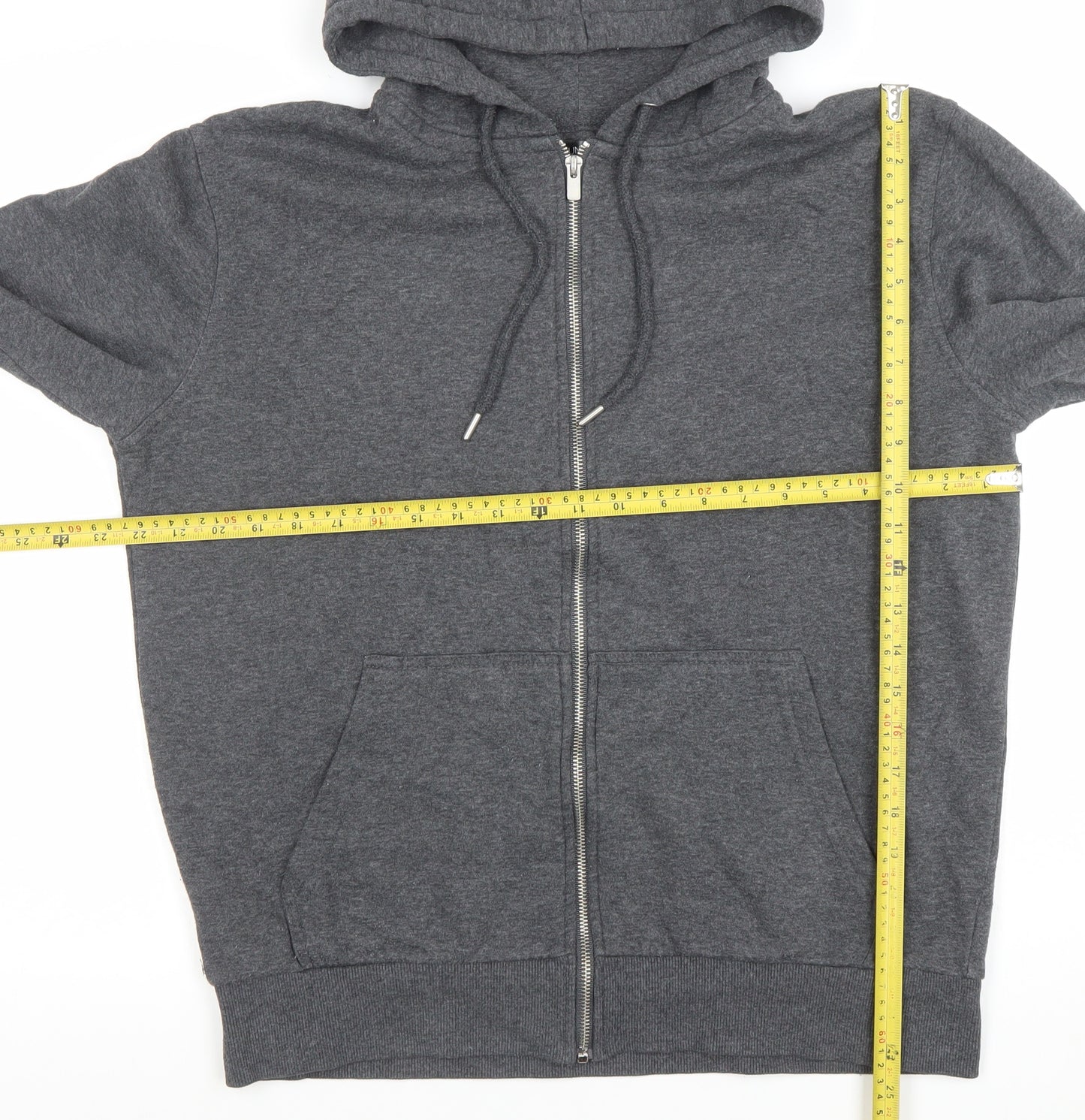 Dunnes Stores Men’s Grey Full Zip Hoodie Medium Regular Fit