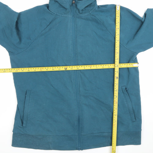 Dunnes Men’s Blue Full Zip Hoodie L Cotton Blend