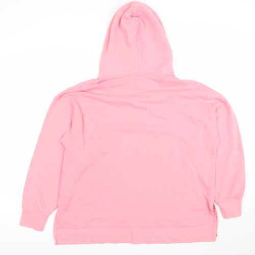 DUNNES Women’s Pink Pullover Hoodie Cotton Blend Size M