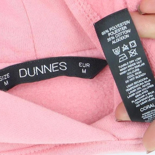 DUNNES Women’s Pink Pullover Hoodie Cotton Blend Size M