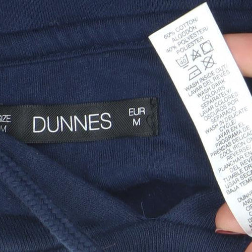 Dunnes Mens Blue Colour Block Pullover Hoodie Size M