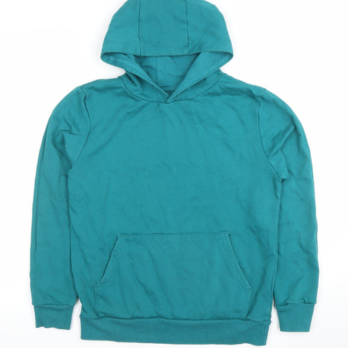 Dunnes Stores Boys Teal Pullover Hoodie 3-4 Years Cotton Blend