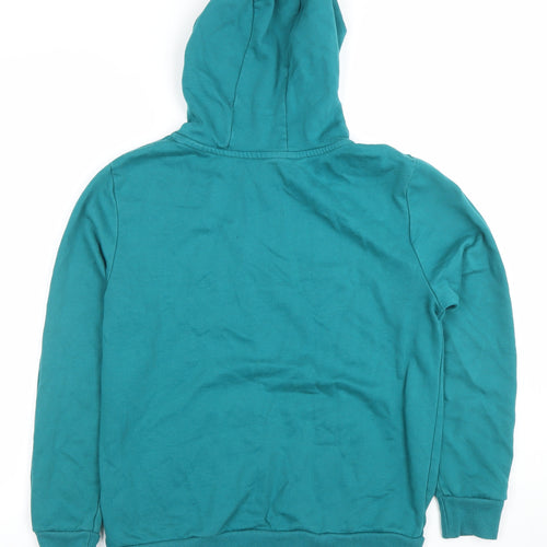 Dunnes Stores Boys Teal Pullover Hoodie 3-4 Years Cotton Blend