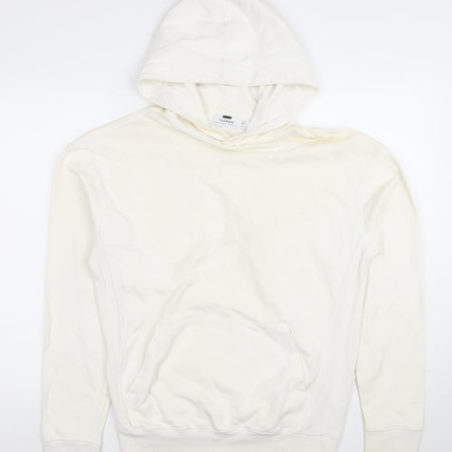 Topman Men's White Pullover Hoodie XS Cotton Jersey