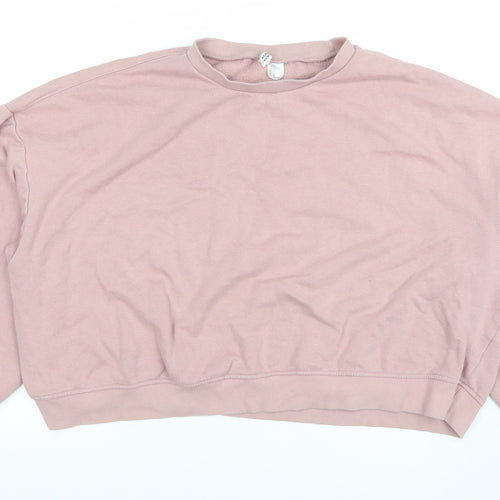 H&M Divided Basic Women's Pink XL Pullover Sweatshirt Casual