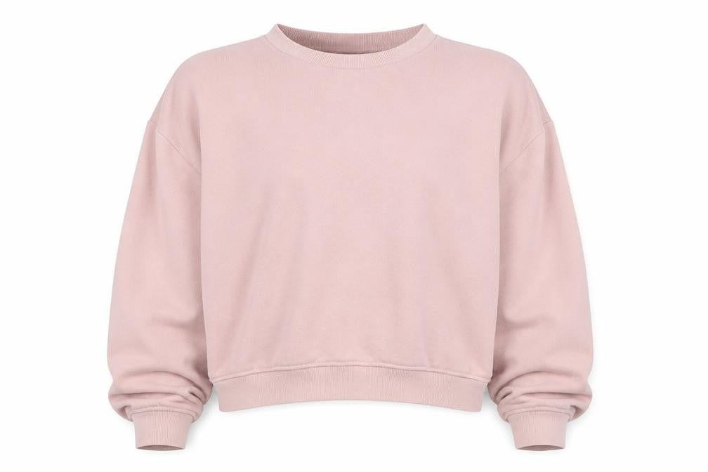 Front view of H&M Divided Basic Women's Pink XL Pullover Sweatshirt Casual