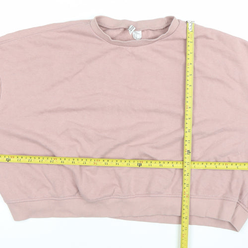 H&M Divided Basic Women's Pink XL Pullover Sweatshirt Casual