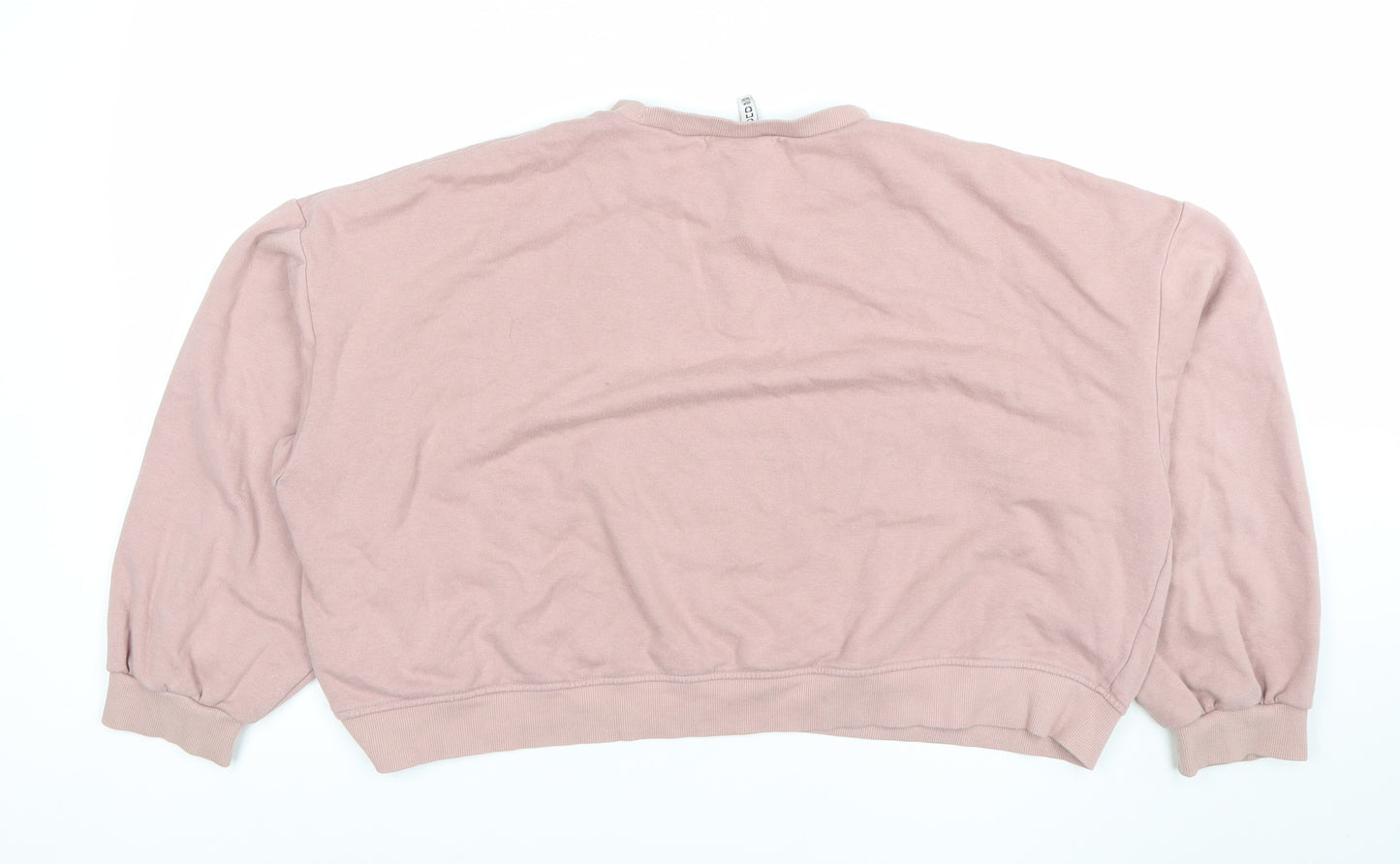 H&M Divided Basic Women's Pink XL Pullover Sweatshirt Casual