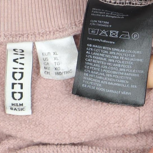 H&M Divided Basic Women's Pink XL Pullover Sweatshirt Casual