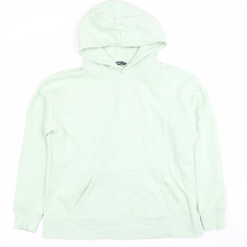 Dunnes Stores Women Green Pullover Hoodie Medium Cotton Blend