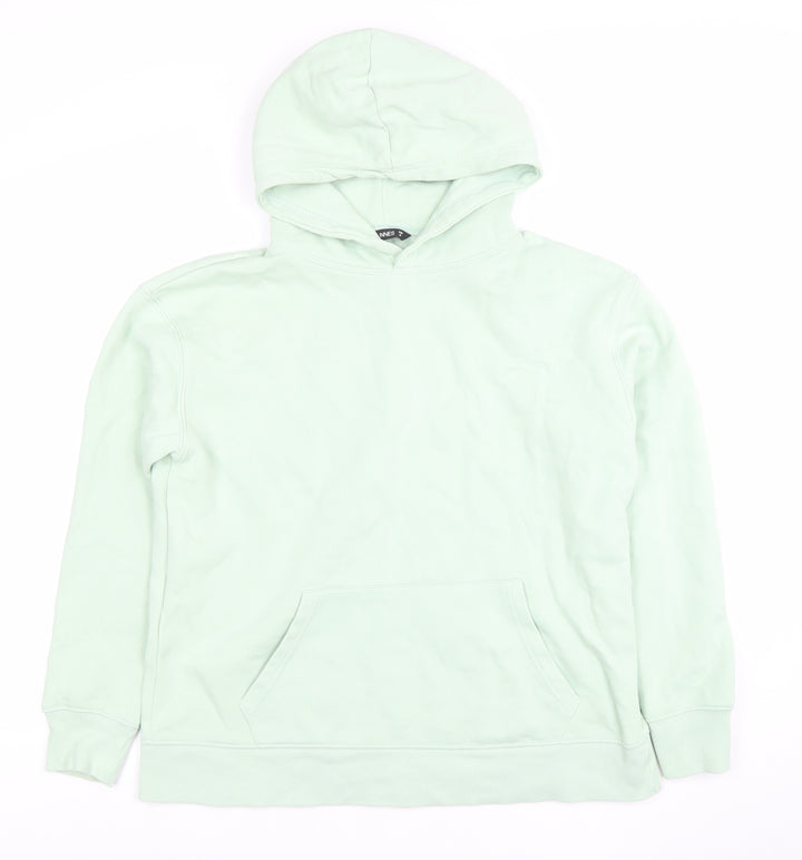 Dunnes Stores Women Green Pullover Hoodie Medium Cotton Blend