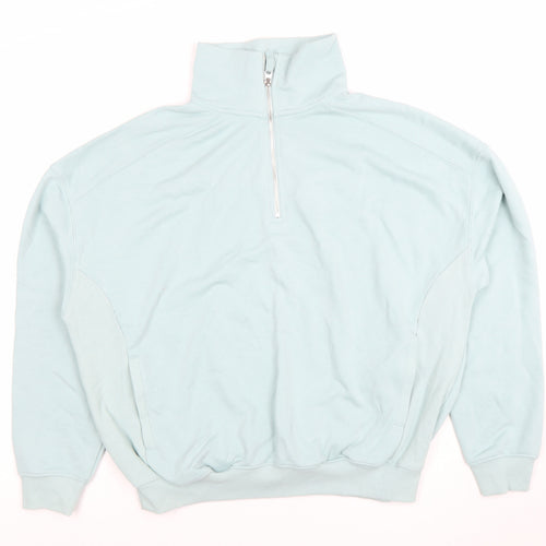 Dunnes Women’s Sage Green 1/2 Zip Sweatshirt Size S Cotton Blend