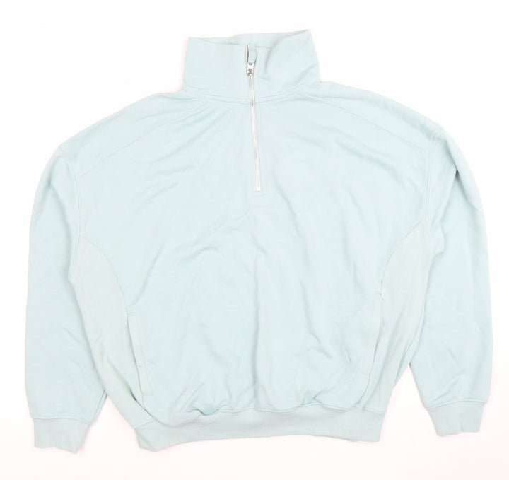 Dunnes Women’s Sage Green 1/2 Zip Sweatshirt Size S Cotton Blend