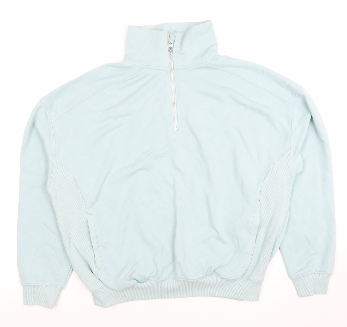 Dunnes Women’s Sage Green 1/2 Zip Sweatshirt Size S Cotton Blend