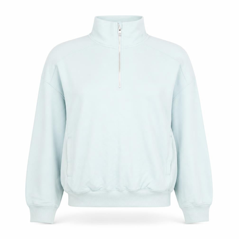 Dunnes Women’s Sage Green 1/2 Zip Sweatshirt Size S Cotton Blend