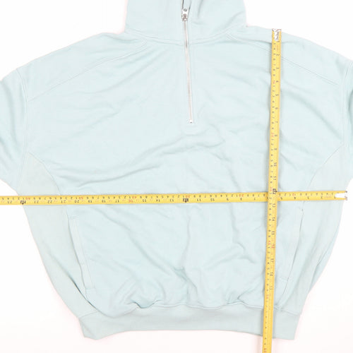 Dunnes Women’s Sage Green 1/2 Zip Sweatshirt Size S Cotton Blend