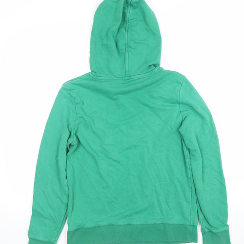 Marks and Spencer Women's Green Pullover Hoodie Size 8 Cotton Blend