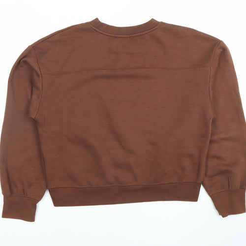 Zara Women Brown Size S Crew Neck Pullover Sweatshirt