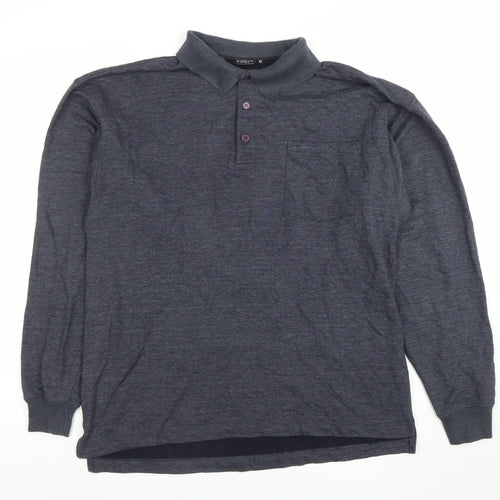 Nathan Jones Men's Grey Collared Henley Sweatshirt Size M