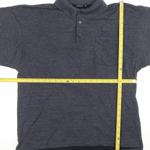 Nathan Jones Men's Grey Collared Henley Sweatshirt Size M
