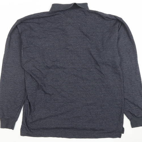 Nathan Jones Men's Grey Collared Henley Sweatshirt Size M