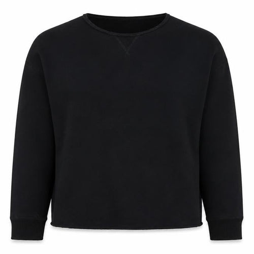 H&M Women’s Black Cotton Blend Crew Neck Sweatshirt Size M