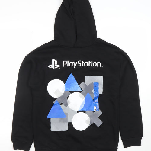PlayStation Boys Black Pullover Hoodie 12-13 Years Graphic Print Gamer Top