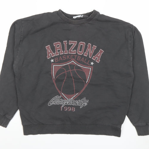 ASOS Design Women's Black Cotton Arizona Basketball Sweatshirt UK 10
