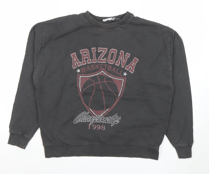 ASOS Design Women's Black Cotton Arizona Basketball Sweatshirt UK 10