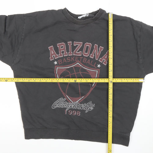 ASOS Design Women's Black Cotton Arizona Basketball Sweatshirt UK 10
