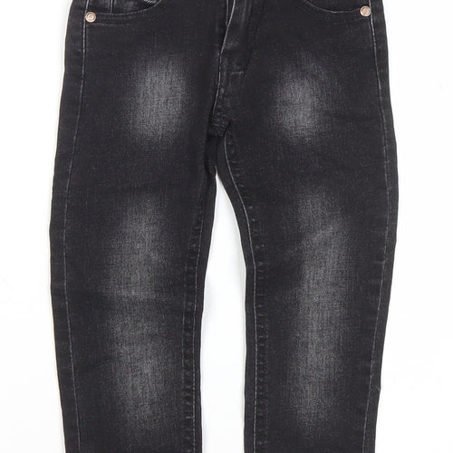 Kuka & Jeans Boys Black Straight Denim Jeans Size 20 Regular Fit